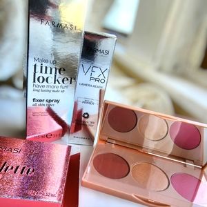 Makeup time locker, face palette 3 and 1 and Vfx Pro Camera Ready Primer